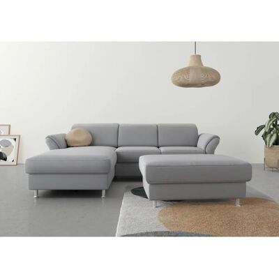 SIT & MORE Apulia L-Form Sofa - L-Form, Grau Samtoptik SIT & MORE Apulia L-Form Sofa - L-Form, Grau Samtoptik