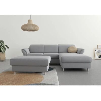 SIT & MORE Apulia L-Form Sofa - hellgrau - L-Form-Sofa mit Stauraum SIT & MORE Apulia L-Form Sofa - hellgrau - L-Form-Sofa mit Stauraum