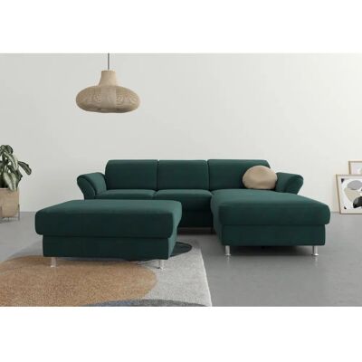 SIT & MORE Apulia L-Form Dunkelgrün Samtsofa - Sofa SIT & MORE Apulia L-Form Dunkelgrün Samtsofa - Sofa