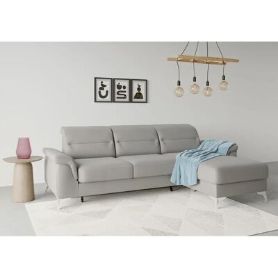 SIT&MORE Sinatra L-Form Sofa - Mikrofaser, Recamiere, Kopfteil SIT&MORE Sinatra L-Form Sofa - Mikrofaser, Recamiere, Kopfteil