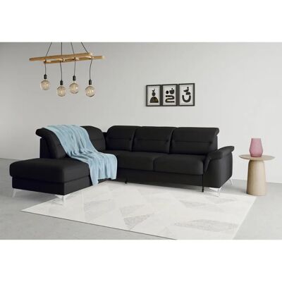 SIT & MORE Sinatra L-Form Sofa - Weicher Stoff, Schwarz - 5,5 Sitze SIT & MORE Sinatra L-Form Sofa - Weicher Stoff, Schwarz - 5,5 Sitze