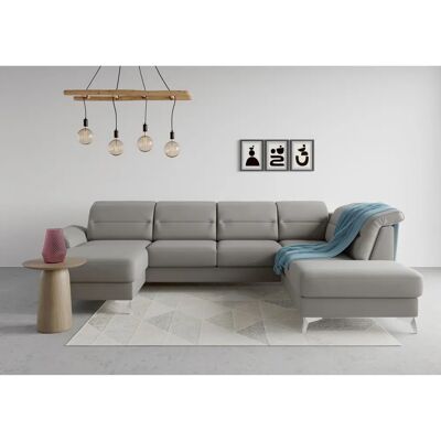 SIT & MORE Sinatra U-Form Microfaser-Sofa - grau SIT & MORE Sinatra U-Form Microfaser-Sofa - grau