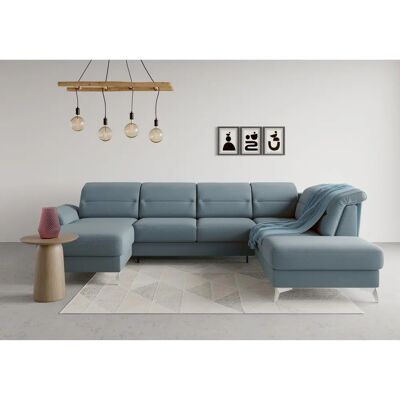 SIT & MORE Sinatra U-Form Sofa - U-Form, Microfaserbezug, Ottomane rechts SIT & MORE Sinatra U-Form Sofa - U-Form, Microfaserbezug, Ottomane rechts