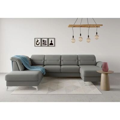 SIT & MORE Sinatra U-Form Graues Sofa - U-förmiges Sofa, Microfaser-Bezug, 7,5 Sitzplätze SIT & MORE Sinatra U-Form Graues Sofa - U-förmiges Sofa, Microfaser-Bezug, 7,5 Sitzplätze