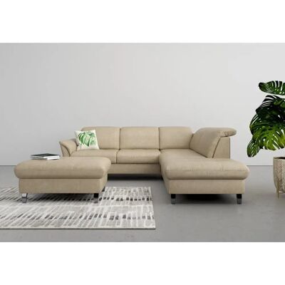 SIT & MORE Maggiore L-Form Sofa - Microfaser, Ottomane rechts, Kopfteilverstellung - Sofa SIT & MORE Maggiore L-Form Sofa - Microfaser, Ottomane rechts, Kopfteilverstellung - Sofa