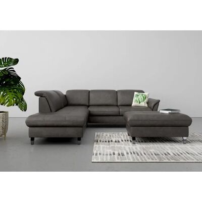 SIT & MORE Maggiore L-Form Sofa - Microfaser, Linke Ottomane, Verstellbarer Kopfstütze SIT & MORE Maggiore L-Form Sofa - Microfaser, Linke Ottomane, Verstellbarer Kopfstütze
