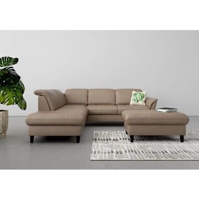 SIT&MORE Maggiore L-Form Sofa - Mikrofaser, Linke Ottomane, Verstellbares Kopfteil SIT&MORE Maggiore L-Form Sofa - Mikrofaser, Linke Ottomane, Verstellbares Kopfteil