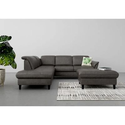 SIT&MORE Maggiore L-Form Sofa - Microfaser, Linke Ottomane, Verstellbare Kopfstütze SIT&MORE Maggiore L-Form Sofa - Microfaser, Linke Ottomane, Verstellbare Kopfstütze