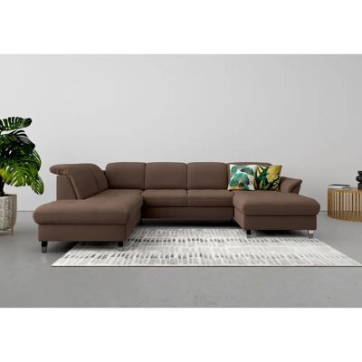 SIT & MORE Maggiore U-Form Sofa - U-förmiger Ecksofa, Braun, mit Kopfteilverstellung SIT & MORE Maggiore U-Form Sofa - U-förmiger Ecksofa, Braun, mit Kopfteilverstellung