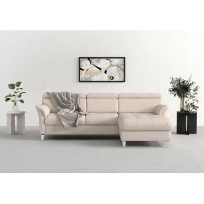 Ecksofa SIT & MORE Marano L-Form - Mikrofaser, Beige, Wendbare Kopfstütze Ecksofa SIT & MORE Marano L-Form - Mikrofaser, Beige, Wendbare Kopfstütze