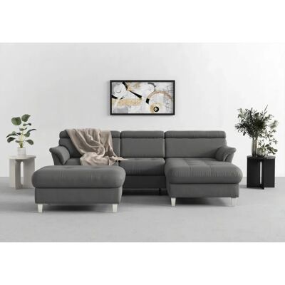 SIT & MORE Marano L-Form Sofa - Microfaser, Grau, 257x166cm SIT & MORE Marano L-Form Sofa - Microfaser, Grau, 257x166cm