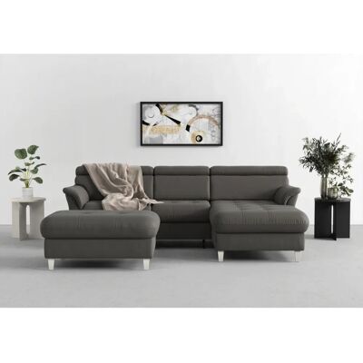 SIT & MORE Marano Microfaser Sofa - L-Form, grau SIT & MORE Marano Microfaser Sofa - L-Form, grau