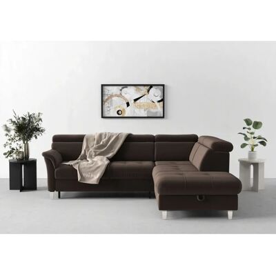 SIT & MORE Marano L-Form Sofa - Soft clean, espresso, rechts Ottomane SIT & MORE Marano L-Form Sofa - Soft clean, espresso, rechts Ottomane