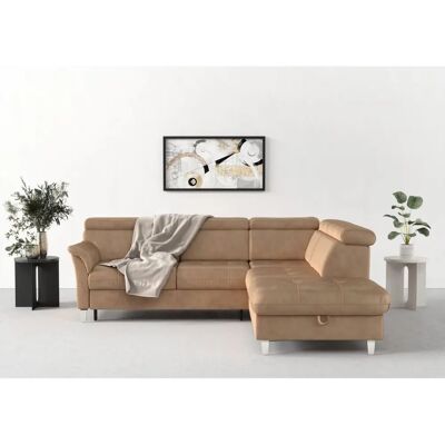 SIT&MORE Marano L-Form Sofa - Microfaser, Stauraum, Bettfunktion SIT&MORE Marano L-Form Sofa - Microfaser, Stauraum, Bettfunktion