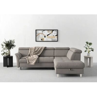 SIT & MORE Marano L-Form Sofa - Microfaser, grau, mit Bett & Stauraum SIT & MORE Marano L-Form Sofa - Microfaser, grau, mit Bett & Stauraum