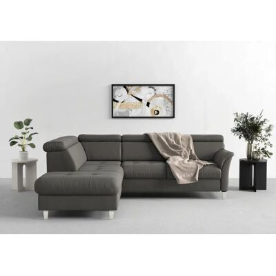 SIT & MORE Marano L-Form Sofa - Microfaser TORO - Dunkelgrau - Sofa SIT & MORE Marano L-Form Sofa - Microfaser TORO - Dunkelgrau - Sofa