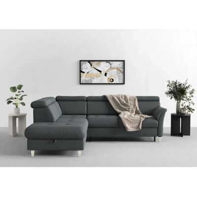 SIT&MORE Marano L-Form Sofa - Microfaser, Stauraum, Bettfunktion SIT&MORE Marano L-Form Sofa - Microfaser, Stauraum, Bettfunktion