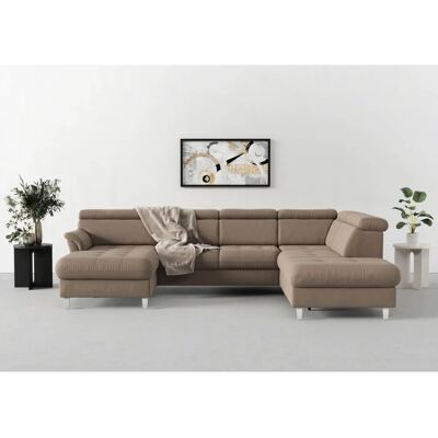 SIT & MORE Marano U-Form Sofa - U-förmig, taupe, hochwertiger Stoff SIT & MORE Marano U-Form Sofa - U-förmig, taupe, hochwertiger Stoff