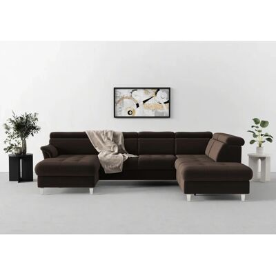 SIT & MORE Marano U-Form Sofa - Rechte Ottomane - Braun SIT & MORE Marano U-Form Sofa - Rechte Ottomane - Braun
