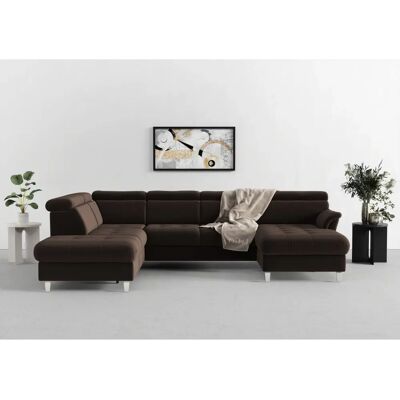 SIT & MORE Marano U-Form braun Sofa inkl. Kopfteilverstellung SIT & MORE Marano U-Form braun Sofa inkl. Kopfteilverstellung