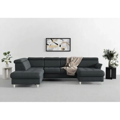 SIT & MORE Marano U-Form Sofa - Mikrofaser, Ottomane links, Kopfteilverstellung SIT & MORE Marano U-Form Sofa - Mikrofaser, Ottomane links, Kopfteilverstellung