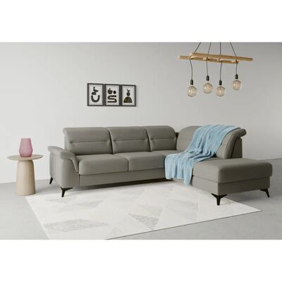 SIT & MORE Sinatra L-Form Sofa - Mikrofasertapete - Ottomane rechts - Ohne Kopfteilverstellung SIT & MORE Sinatra L-Form Sofa - Mikrofasertapete - Ottomane rechts - Ohne Kopfteilverstellung