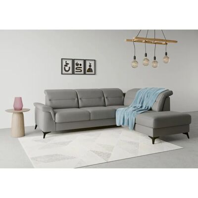 SIT & MORE Sinatra L-Form Sofa - Mikrofaser, Ottomane rechts, Verstellbare Kopfstützen SIT & MORE Sinatra L-Form Sofa - Mikrofaser, Ottomane rechts, Verstellbare Kopfstützen