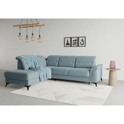SIT&MORE Sinatra L-Form Sofa - Microfaser Paris, Ottomane, Kopfteilverstellung SIT&MORE Sinatra L-Form Sofa - Microfaser Paris, Ottomane, Kopfteilverstellung