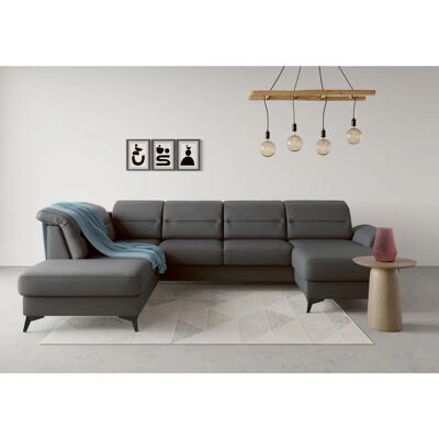 SIT & MORE Sinatra U-Form Sofa - U-förmige Weiche Struktur Linke Ottomane SIT & MORE Sinatra U-Form Sofa - U-förmige Weiche Struktur Linke Ottomane