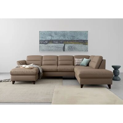 SIT&MORE Mellum U-Form Sofa - Microfaser Florence - Ottomane rechts SIT&MORE Mellum U-Form Sofa - Microfaser Florence - Ottomane rechts