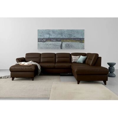 SIT&MORE Mellum U-Form Sofa Microfaser Florence - U-Form Sessel mit Ottomane & Bettfunktion SIT&MORE Mellum U-Form Sofa Microfaser Florence - U-Form Sessel mit Ottomane & Bettfunktion