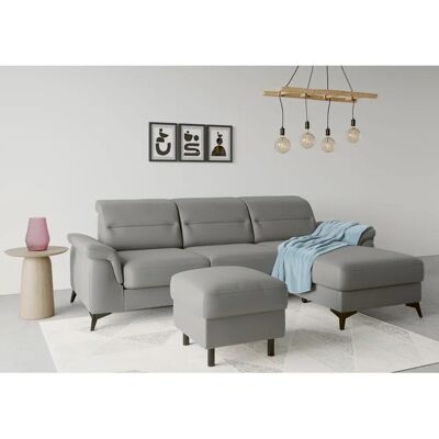 SIT & MORE Sinatra Hocker - Microfaser, Stahl, Grau SIT & MORE Sinatra Hocker - Microfaser, Stahl, Grau