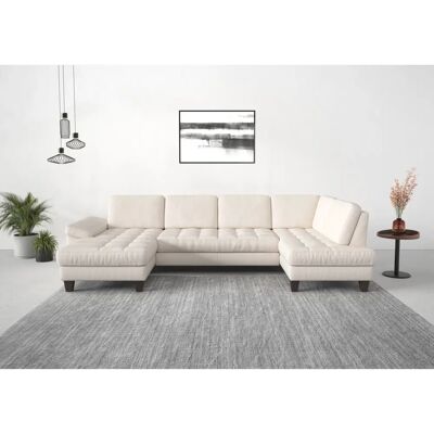 SIT & MORE Westham U-Form Sofa - Mikrofaser, Beige, 7,5 Sitze SIT & MORE Westham U-Form Sofa - Mikrofaser, Beige, 7,5 Sitze