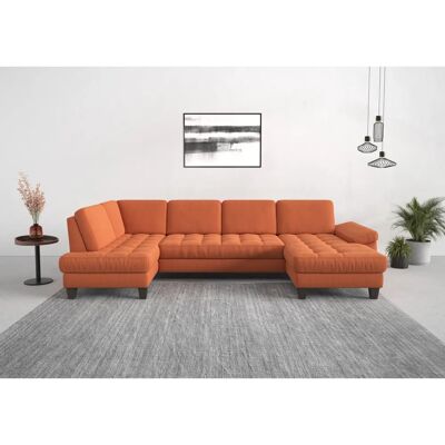 SIT & MORE Westham U-Form Orange Couch - Wohnzimmermöbel SIT & MORE Westham U-Form Orange Couch - Wohnzimmermöbel