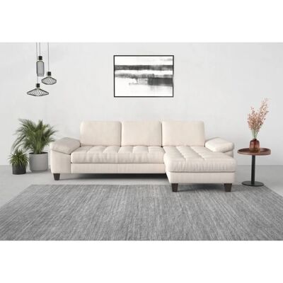 SIT & MORE Westham L-Form Sofa - Mikrofaser, Recamiere rechts, Beige SIT & MORE Westham L-Form Sofa - Mikrofaser, Recamiere rechts, Beige