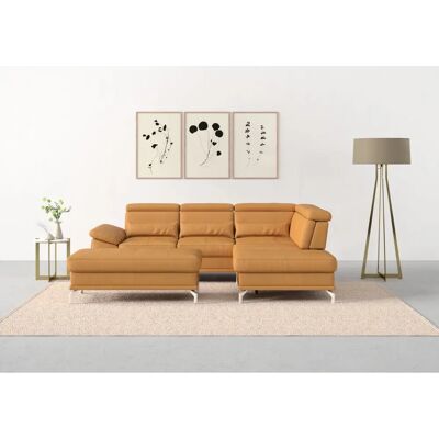 SIT & MORE Cabrio L-Form, mit Sitztiefenverstellung - NaturLEDER, mit Kopf- & Armteil SIT & MORE Cabrio L-Form, mit Sitztiefenverstellung - NaturLEDER, mit Kopf- & Armteil