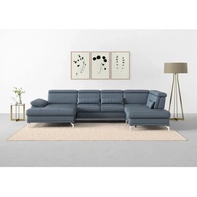 SIT & MORE Cabrio U-Form Sofa - Leder, Verstellbar, Stauraum SIT & MORE Cabrio U-Form Sofa - Leder, Verstellbar, Stauraum