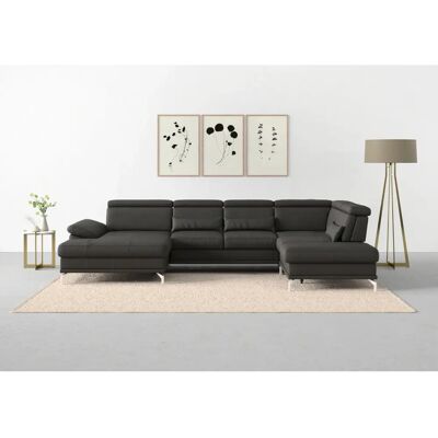 SIT & MORE Cabrio U-Form Sofa - U-förmiges Naturleder Sofa mit Kopf- und Armlehnen - 6,5 Sitze SIT & MORE Cabrio U-Form Sofa - U-förmiges Naturleder Sofa mit Kopf- und Armlehnen - 6,5 Sitze