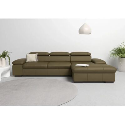 HOME AFFAIRE Alberto L-Form Sofa - Naturleder - 286x73x174 cm HOME AFFAIRE Alberto L-Form Sofa - Naturleder - 286x73x174 cm
