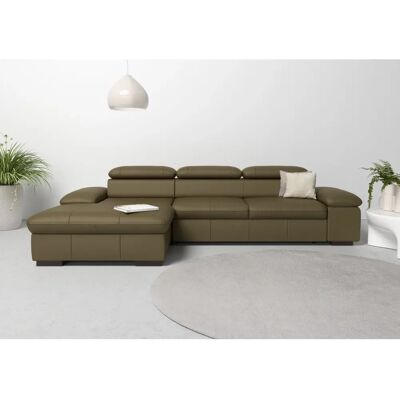 HOME AFFAIRE Alberto L-Form Sofa - Liegefunktion, Naturleder, Recamiere links HOME AFFAIRE Alberto L-Form Sofa - Liegefunktion, Naturleder, Recamiere links