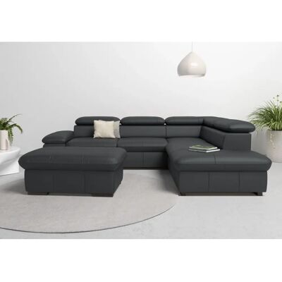 Home Affaire Alberto L-Form Sofa - Naturleder / Mikrofaser - 272cm Home Affaire Alberto L-Form Sofa - Naturleder / Mikrofaser - 272cm