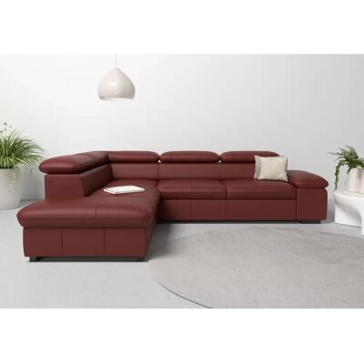 HOME AFFAIRE Alberto L-Form Ottomane Ledersofa - Sofa HOME AFFAIRE Alberto L-Form Ottomane Ledersofa - Sofa