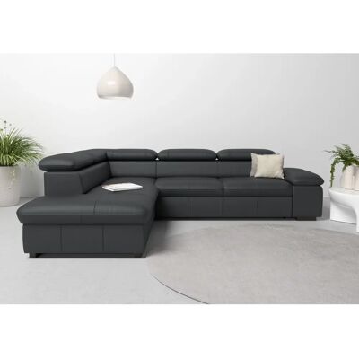 HOME AFFAIRE Alberto L-Form Sofa - Bettfunktion, Ottomane links, Microfaser Lederoptik HOME AFFAIRE Alberto L-Form Sofa - Bettfunktion, Ottomane links, Microfaser Lederoptik