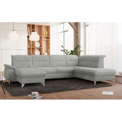 SIT & MORE Astoria U-Form Sofa - U-Form, Hellgrau, Ottomane rechts - Sofa SIT & MORE Astoria U-Form Sofa - U-Form, Hellgrau, Ottomane rechts - Sofa