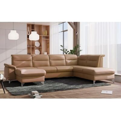 SIT & MORE Astoria U-Form Sofa - Mikrofaser, Ottomane rechts, Modernes Design SIT & MORE Astoria U-Form Sofa - Mikrofaser, Ottomane rechts, Modernes Design