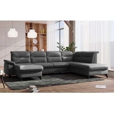 SIT & MORE Astoria U-Form Sofa - U-förmige Wohnlandschaft, Microfaser, Ottomane rechts, Modernes Design SIT & MORE Astoria U-Form Sofa - U-förmige Wohnlandschaft, Microfaser, Ottomane rechts, Modernes Design