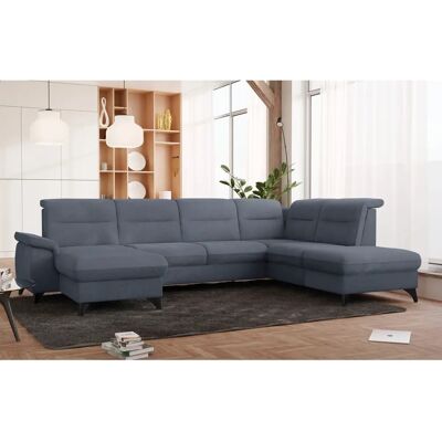 SIT & MORE Astoria U-Form Sofa - Ecksofa, grau/blau, mit Relaxfunktion SIT & MORE Astoria U-Form Sofa - Ecksofa, grau/blau, mit Relaxfunktion
