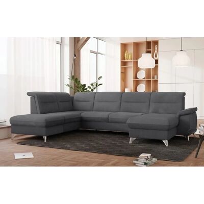 SIT & MORE Astoria U-Form Sofa - U-förmiges Layout, Linke Ottomane, Polyesterstoff SIT & MORE Astoria U-Form Sofa - U-förmiges Layout, Linke Ottomane, Polyesterstoff