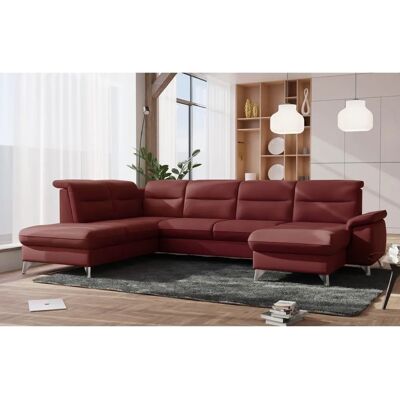 SIT & MORE Astoria U-Form - Sofa mit Ottomane, bordeaux, Microfaser SIT & MORE Astoria U-Form - Sofa mit Ottomane, bordeaux, Microfaser