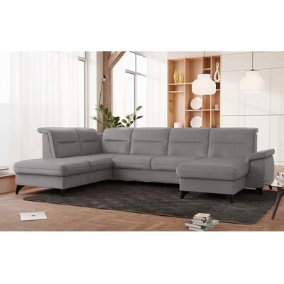 SIT & MORE Astoria U-Form Sofa - Microfaser Grau SIT & MORE Astoria U-Form Sofa - Microfaser Grau